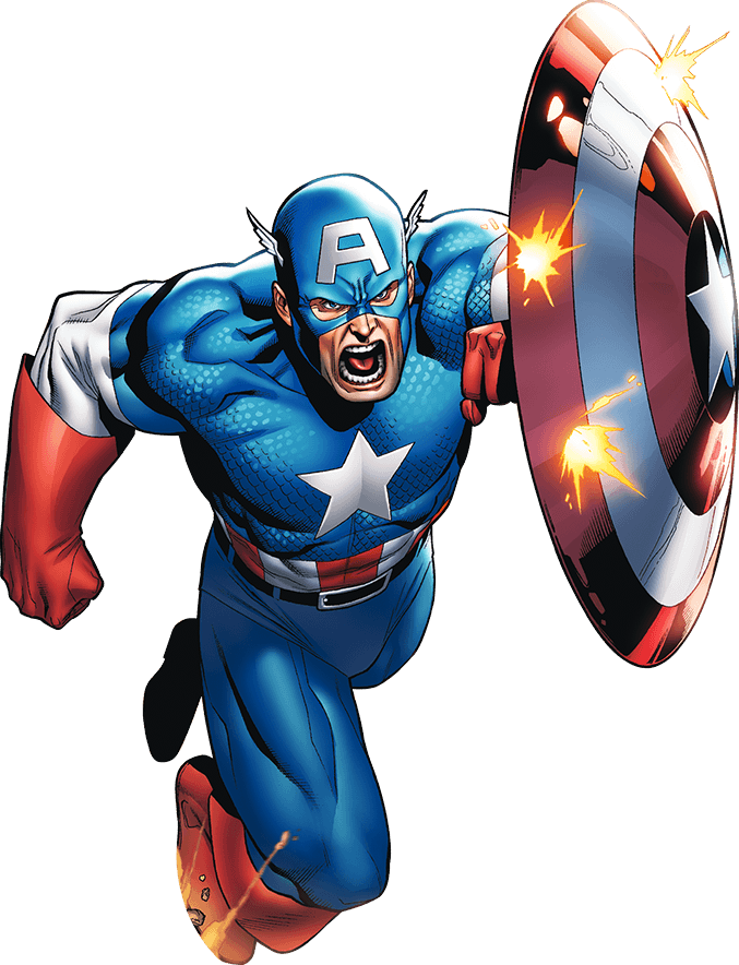 Captain America, Steve Rogers, classic winged cowl and scale-mail suit