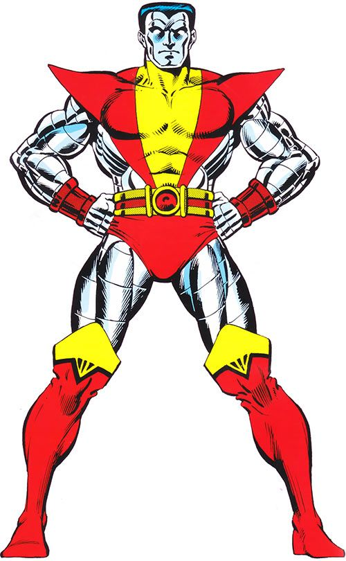 Colossus, Classic red/yellow open-legged uniform with circular belt emblem
