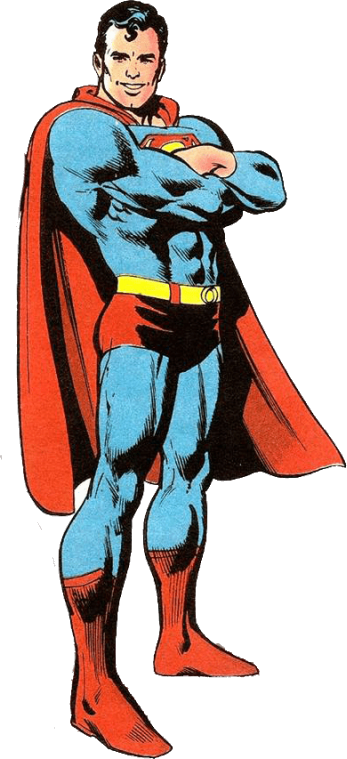 Superman, Classic blue suit, red trunks and yellow belt