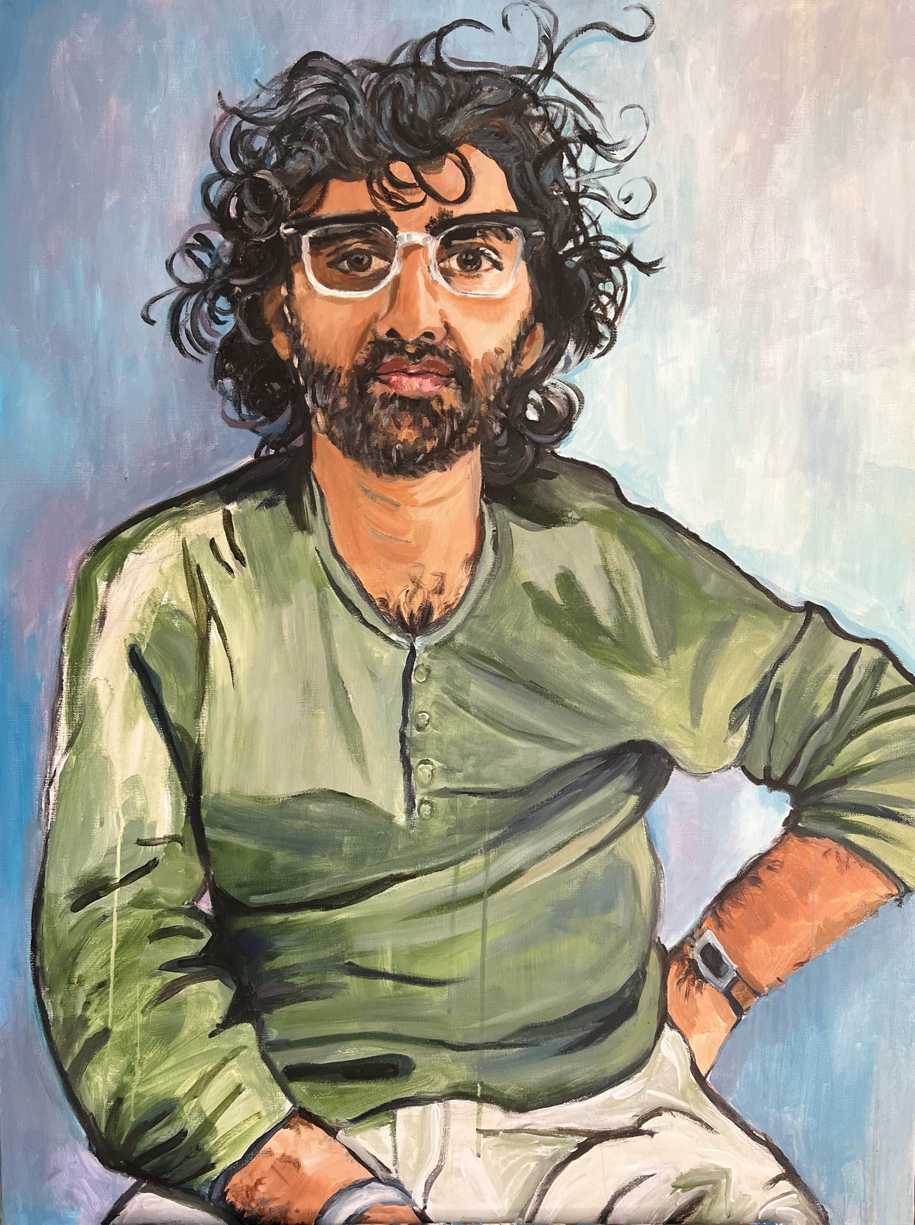 Artist portrait by Mary Vidnovic Puri, 2021